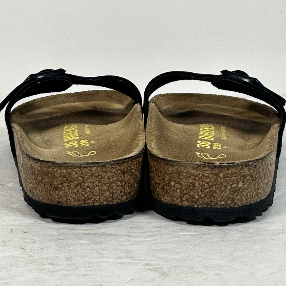 BIRKENSTOCK MADRID SANDALS- PATENT BLACK, SIZE EU 36 USL 5 USM 3 UK 3.5 - Picture 7 of 7
